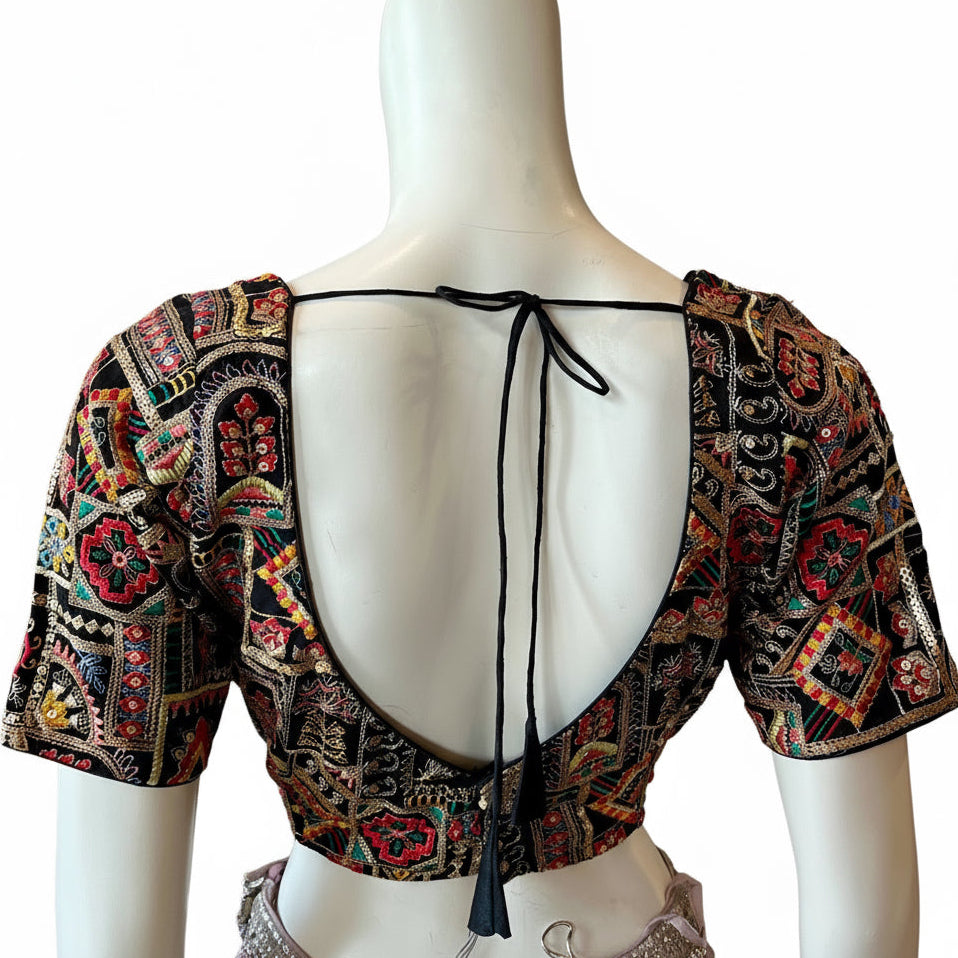 Black Embroidered Blouse
