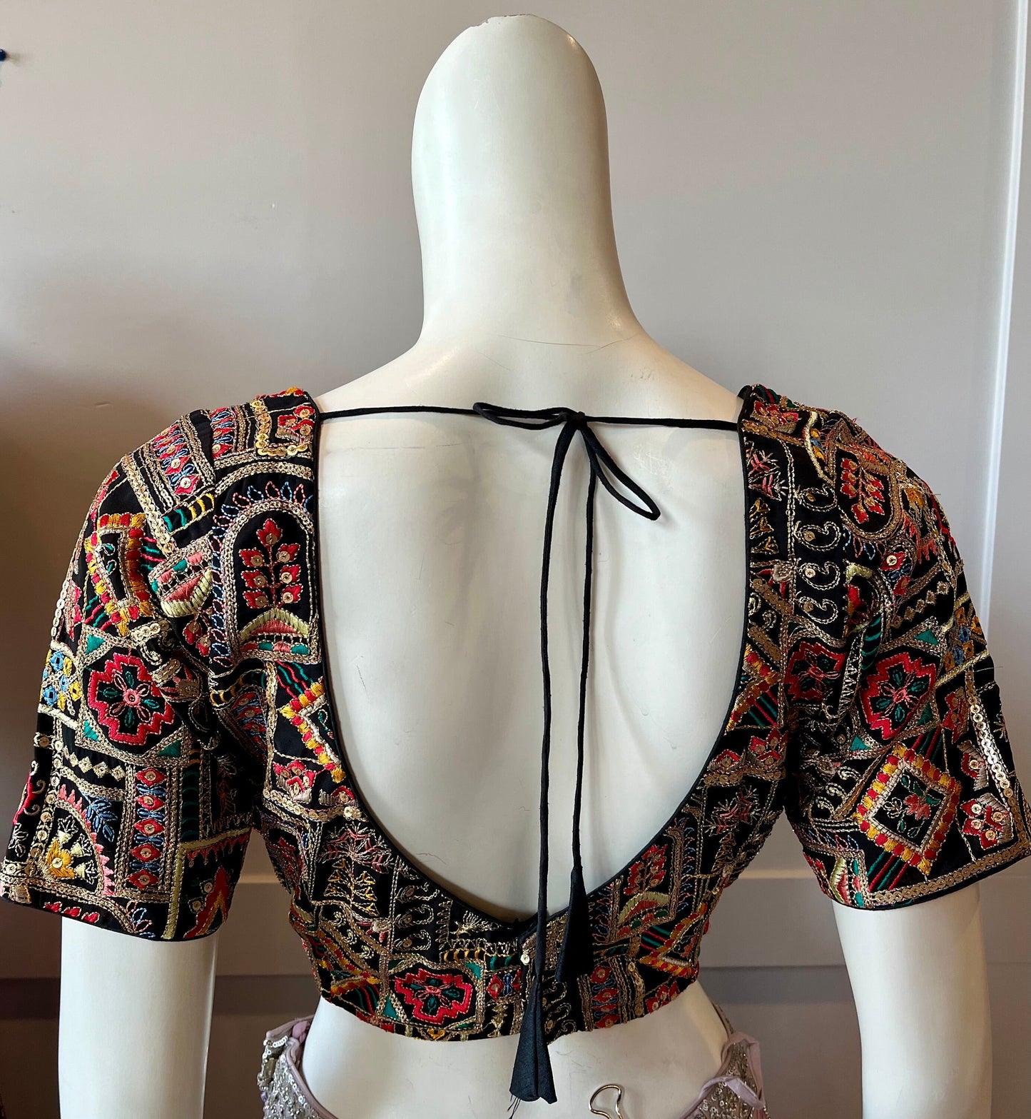 Black Embroidered Blouse