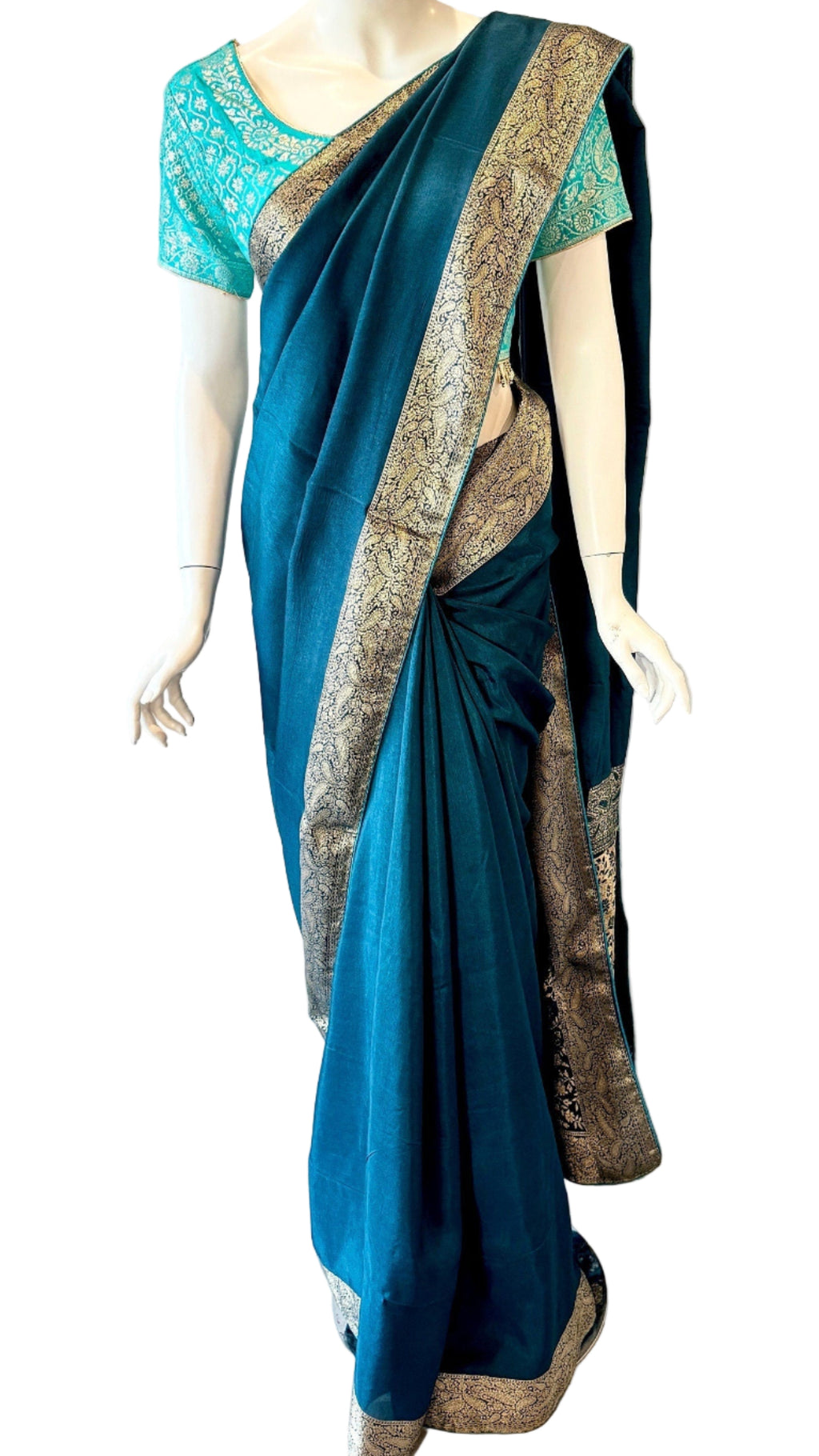 Peacock Blue Saree