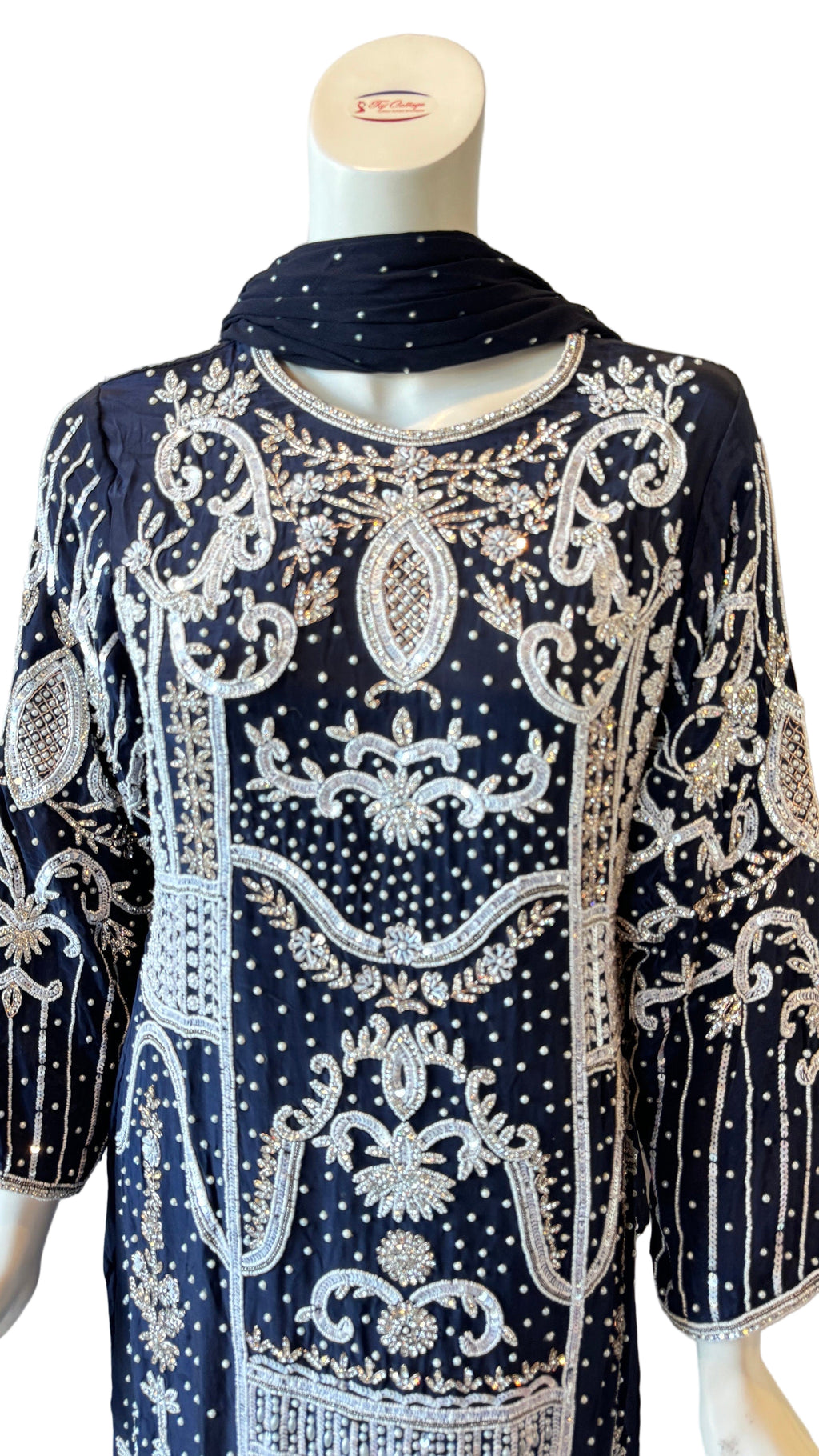 Navy Blue Palazzo Set