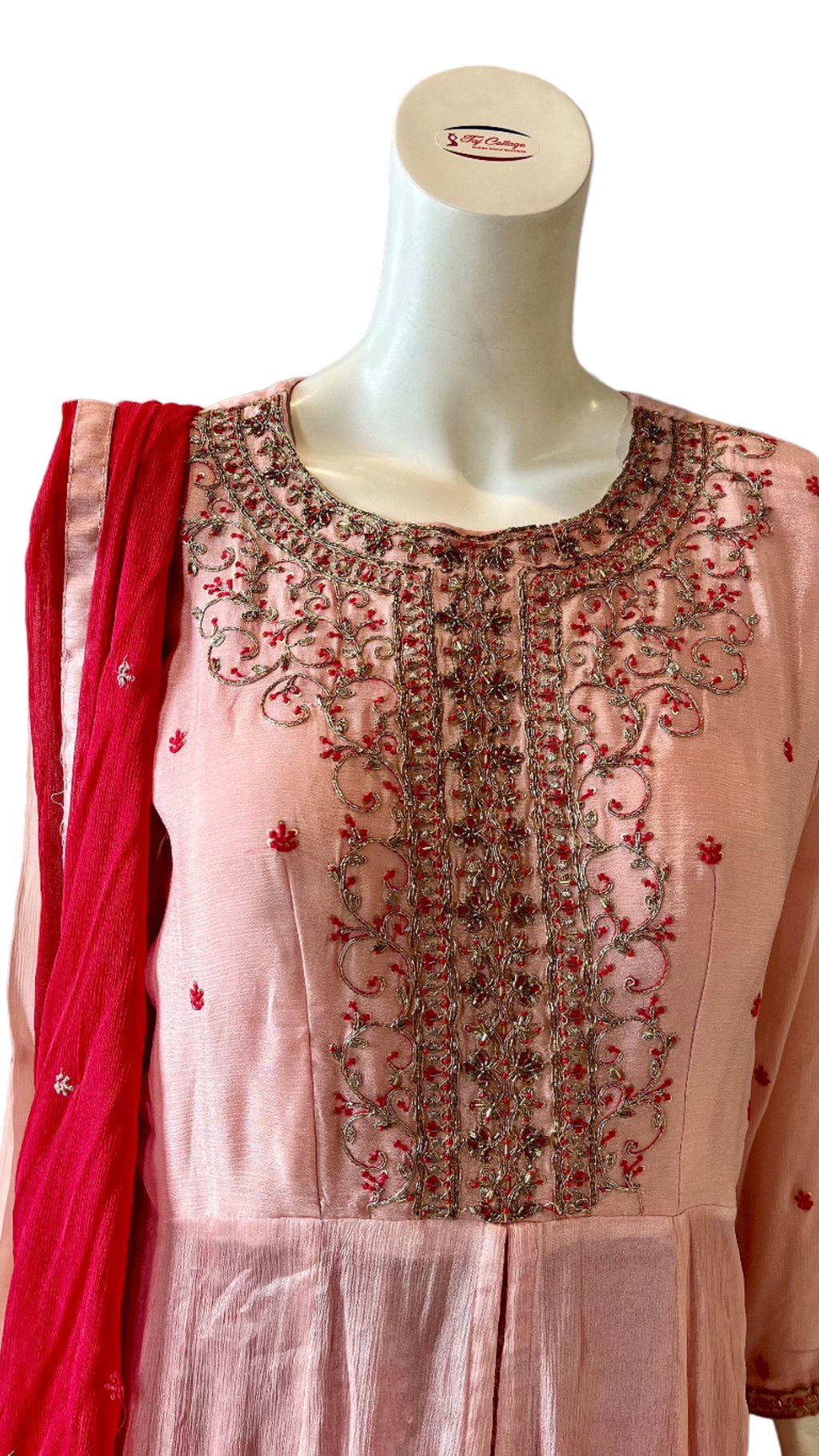 Pink Embroidered Silk Lehnga