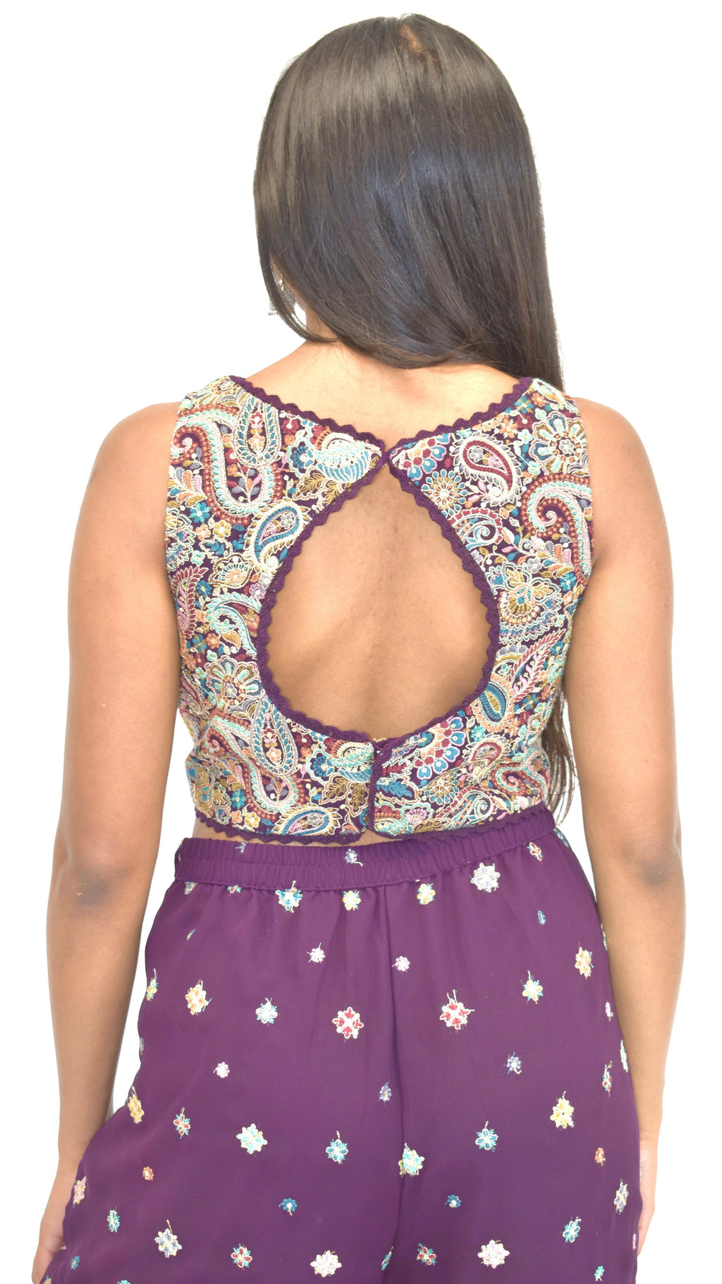 Purple Color Palazzo Set
