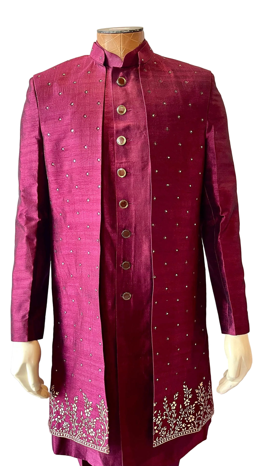 Magenta Color Sherwani
