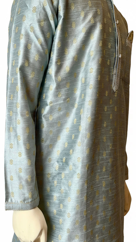 Pastel Blueish-Grey Color Kurta