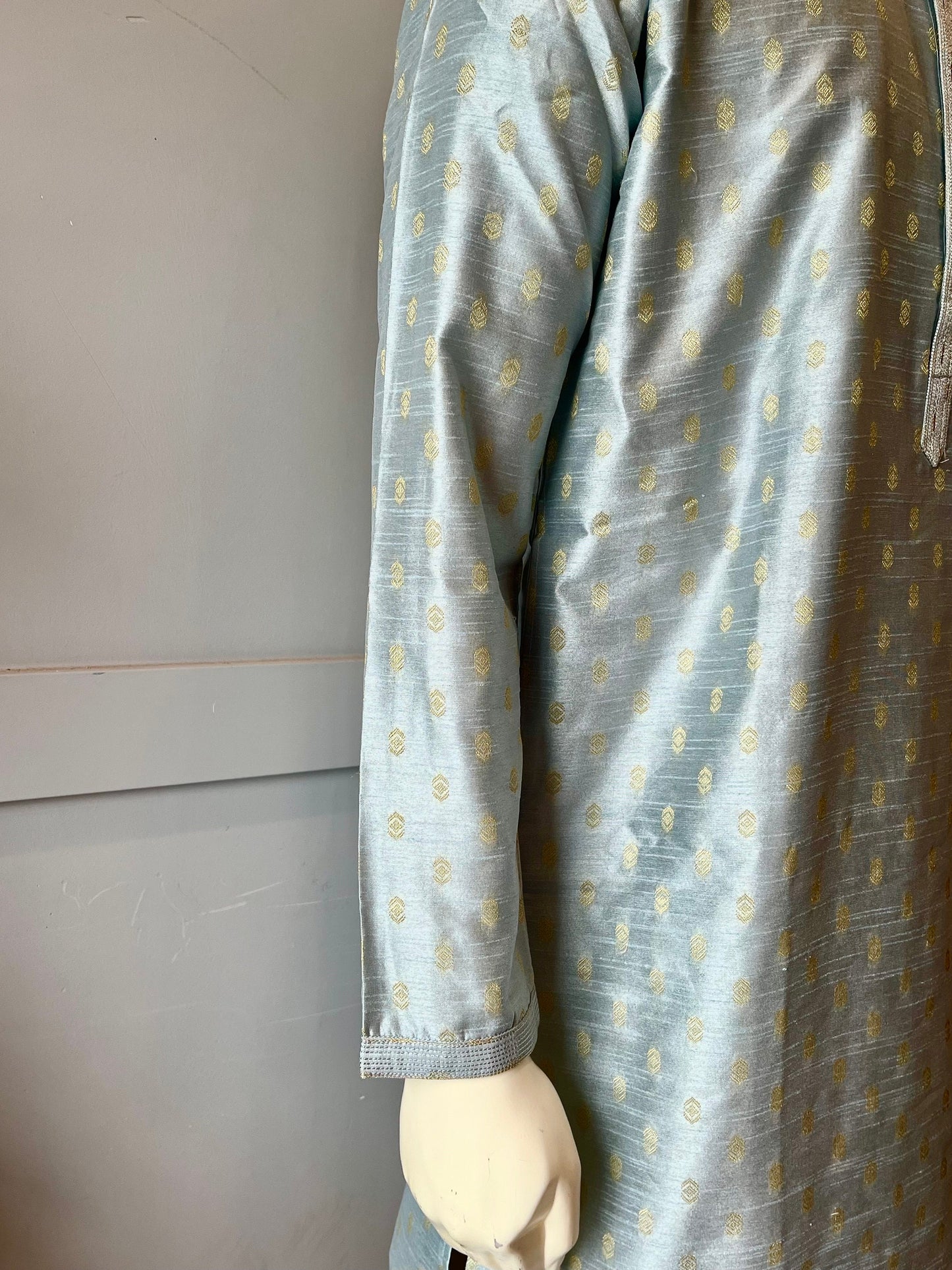 Pastal Blueish Grey Color Kurta
