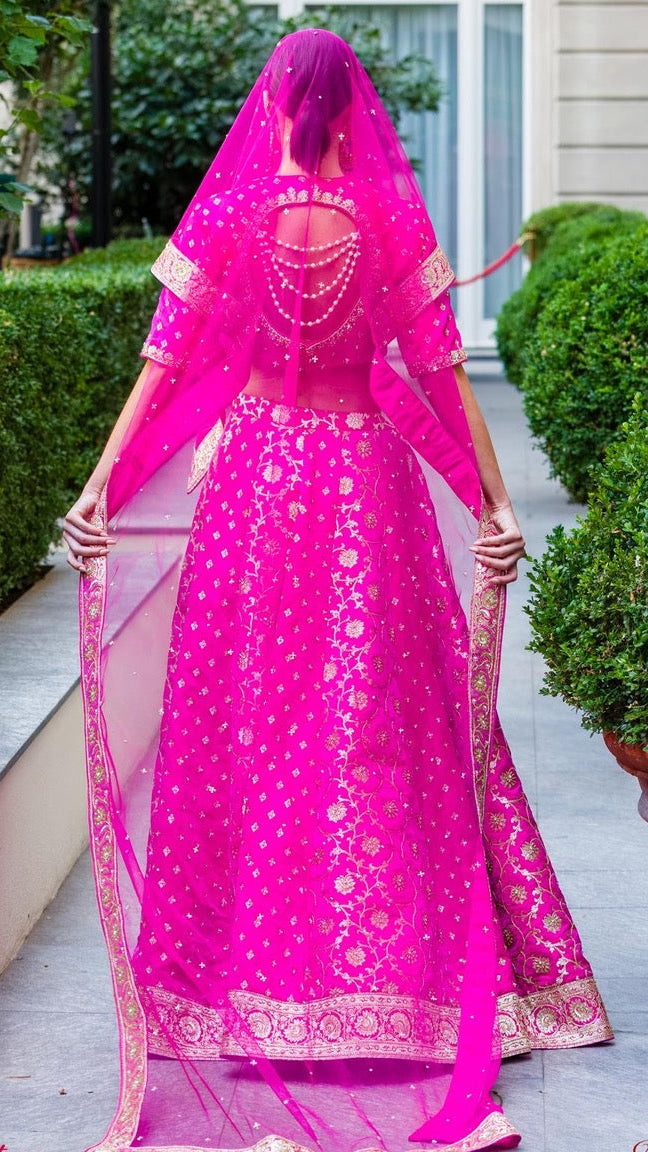 Fuchsia Bridal Lehnga Set