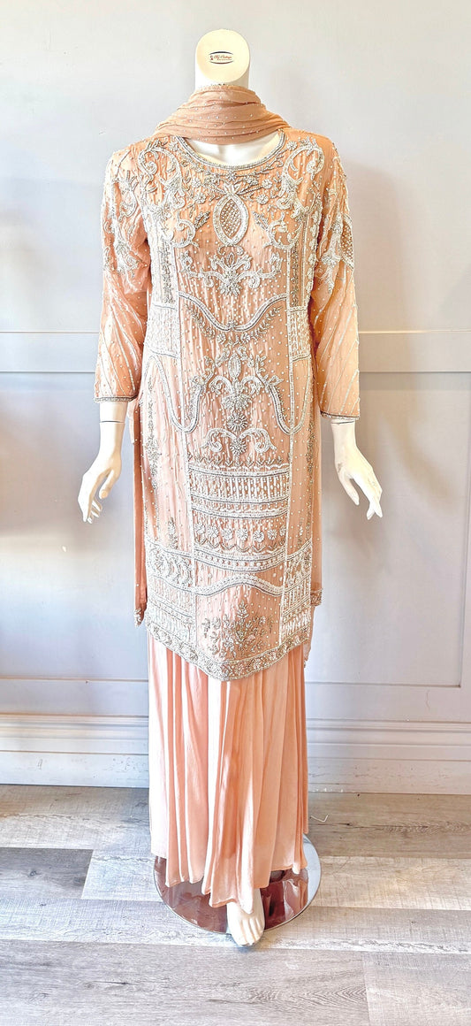 Beige palazzo set