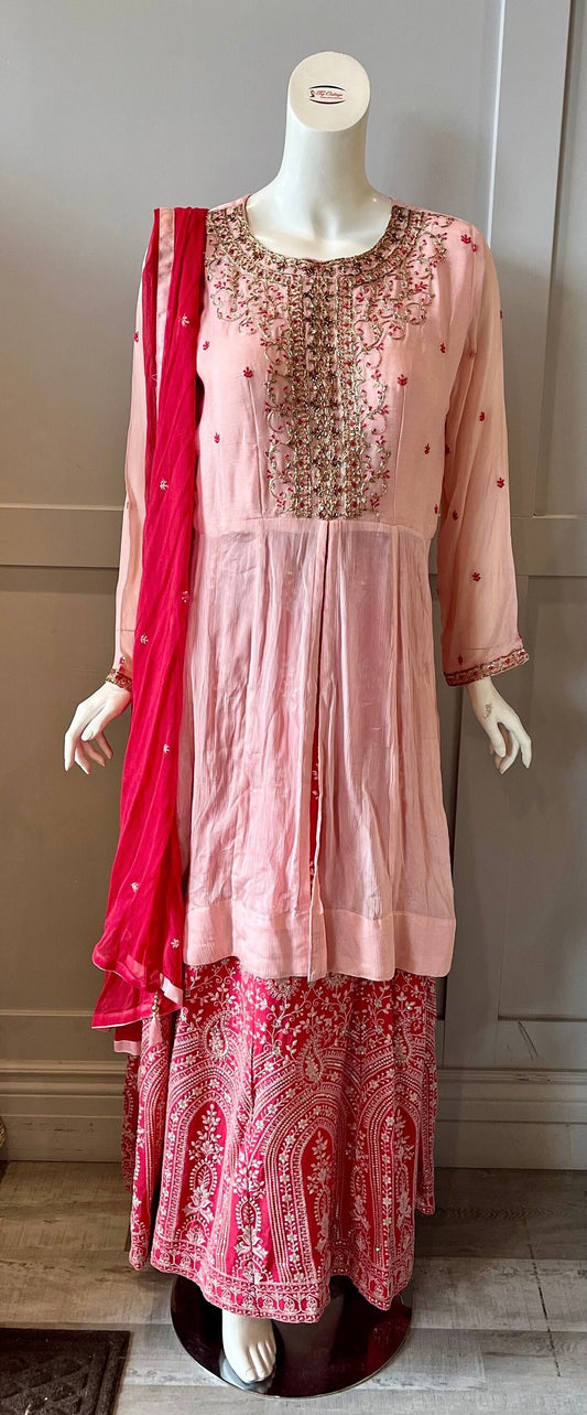 Pink Embroidered Lehnga