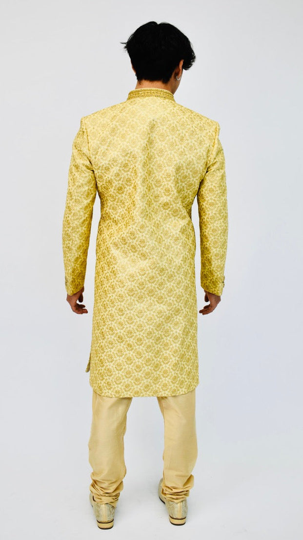 Gold Color Sherwani Set