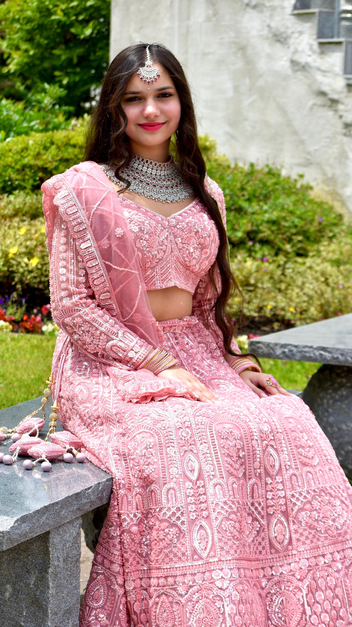 Blush Pink Bridal Lehnga Set