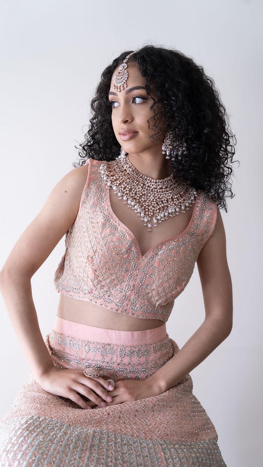 Pastel Peach Color Lehnga