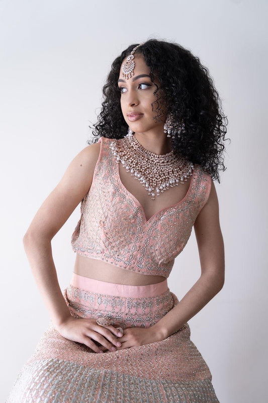 Pastel Peach Color Lehnga