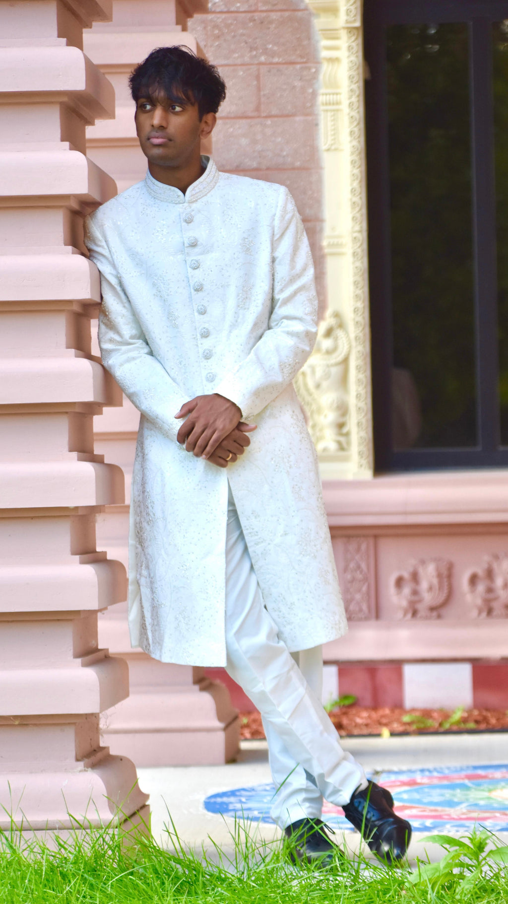 White Color Sherwani Set