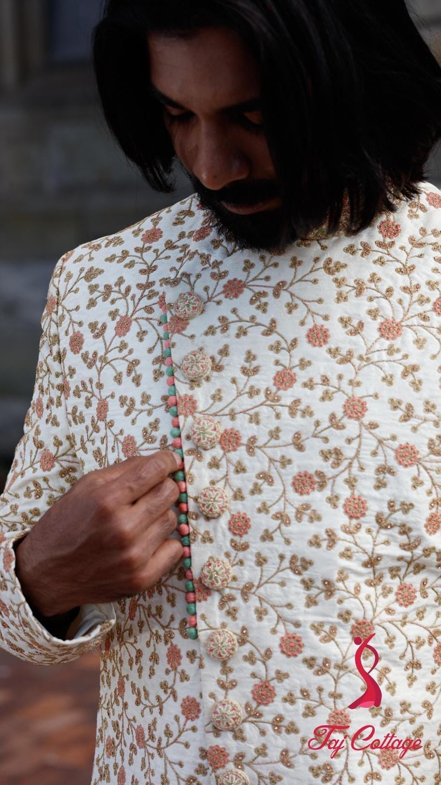 Cream Color Sherwani