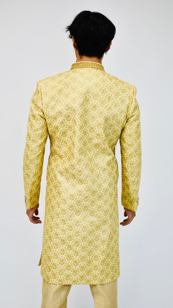 Gold Color Sherwani Set