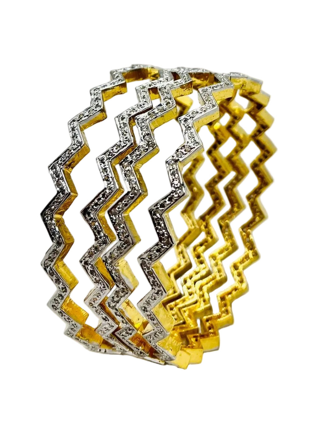 Zig Zag  Stones  Bangles