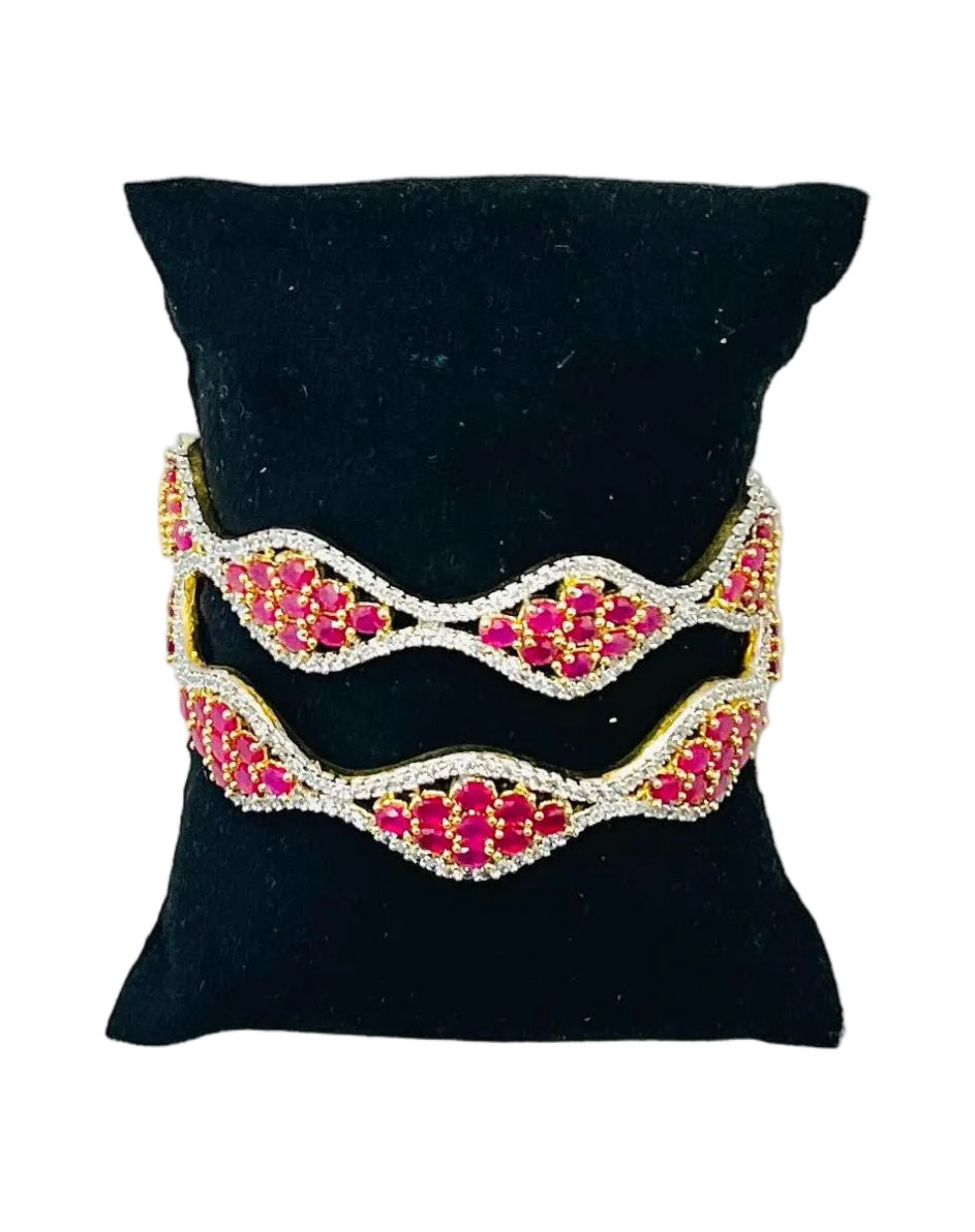Rose Gold American Diamond Bangles