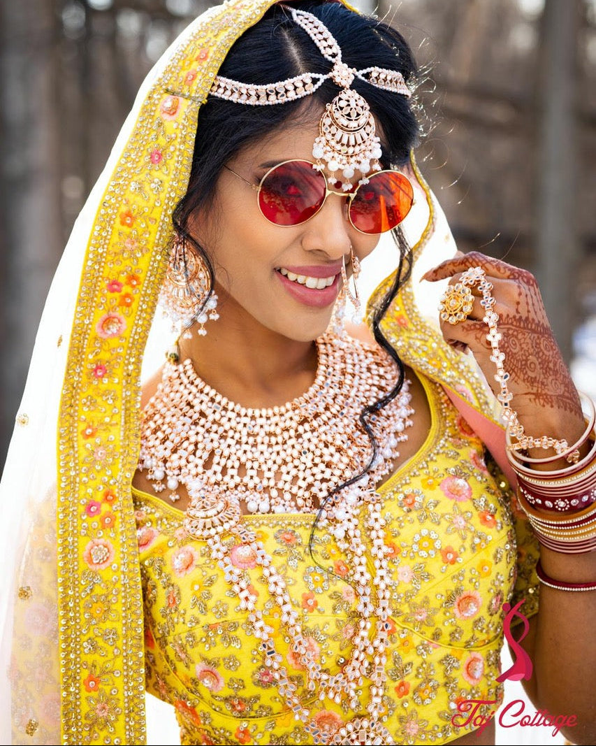 Bridal Rose gold Jewelry Set