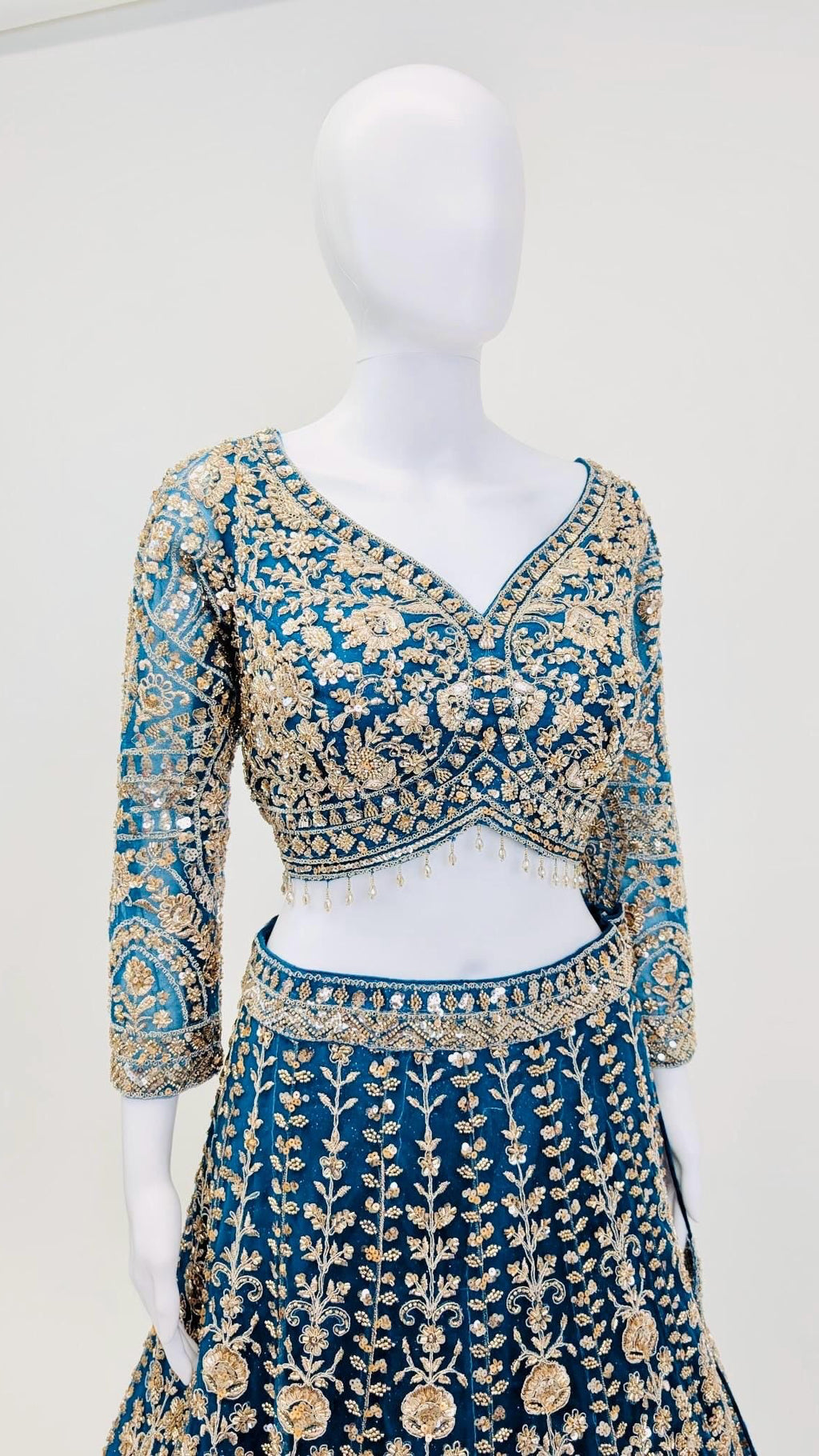 Blue Bridal Lehnga