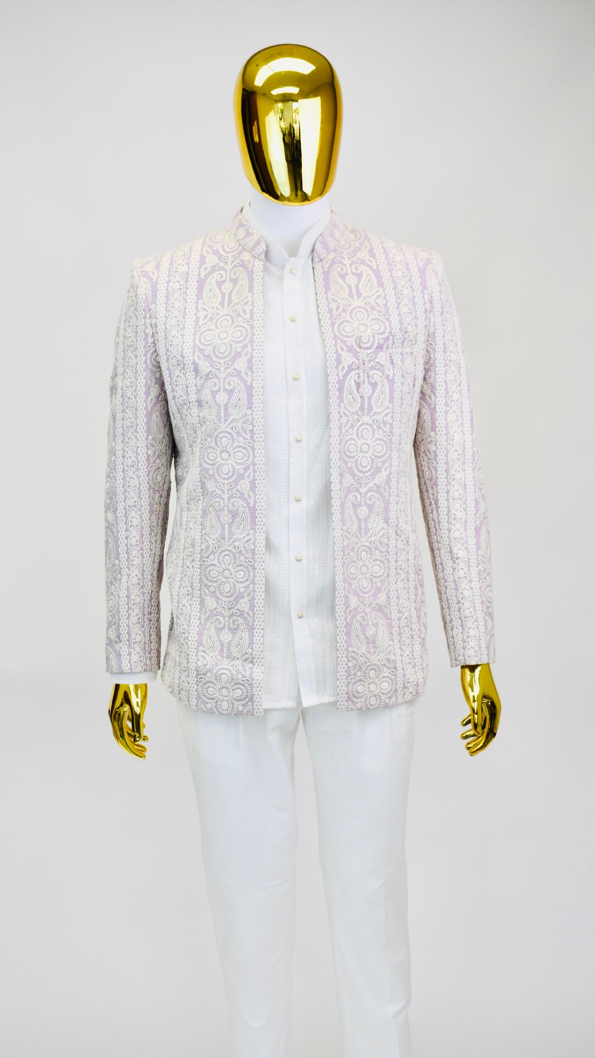 Lavender Color Indo-Western Set