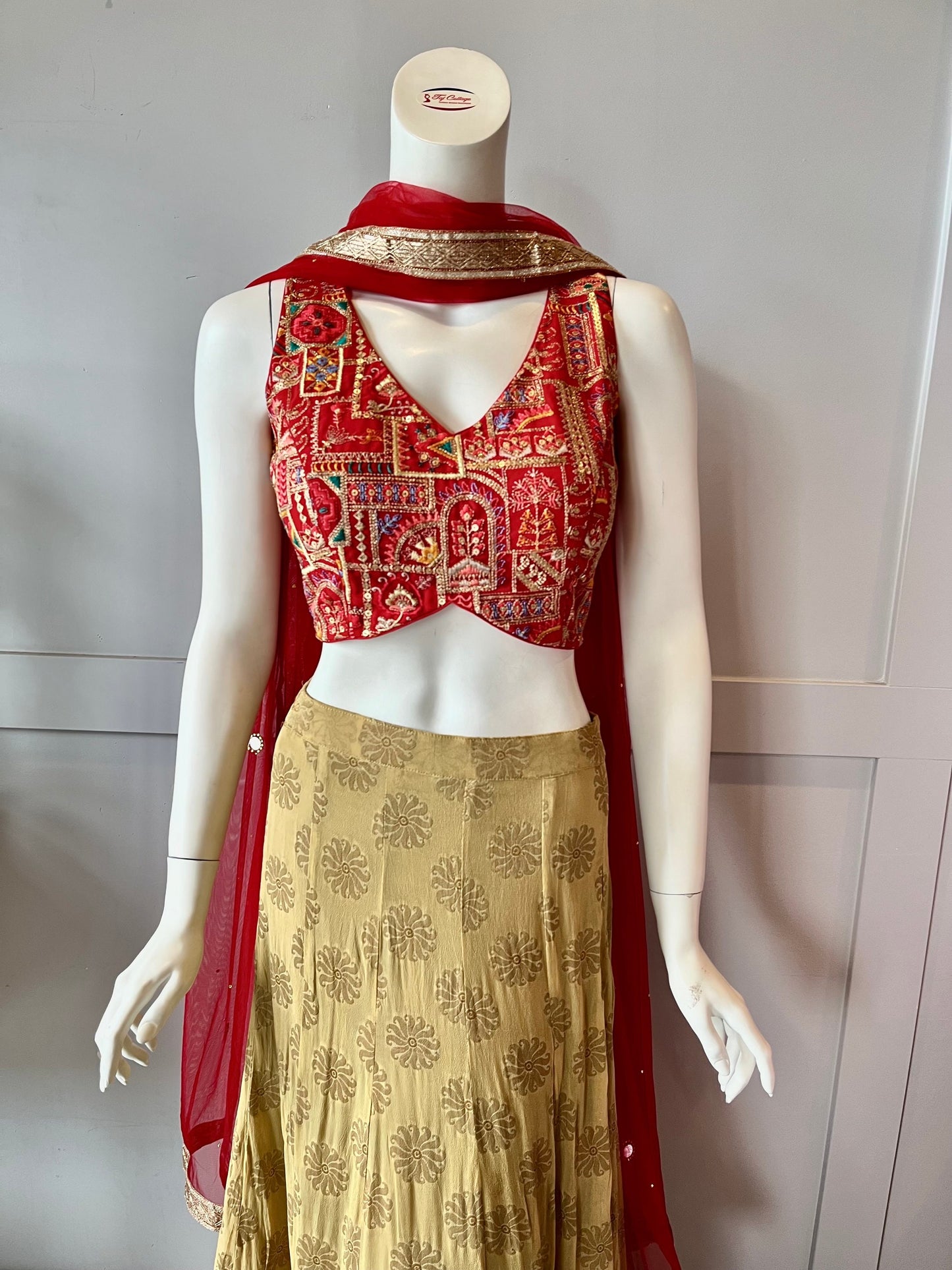 Gold & Red  Lehnga