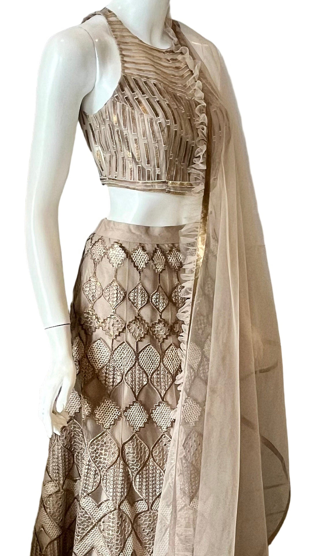 Sequin Gold Embroidered Lehnga