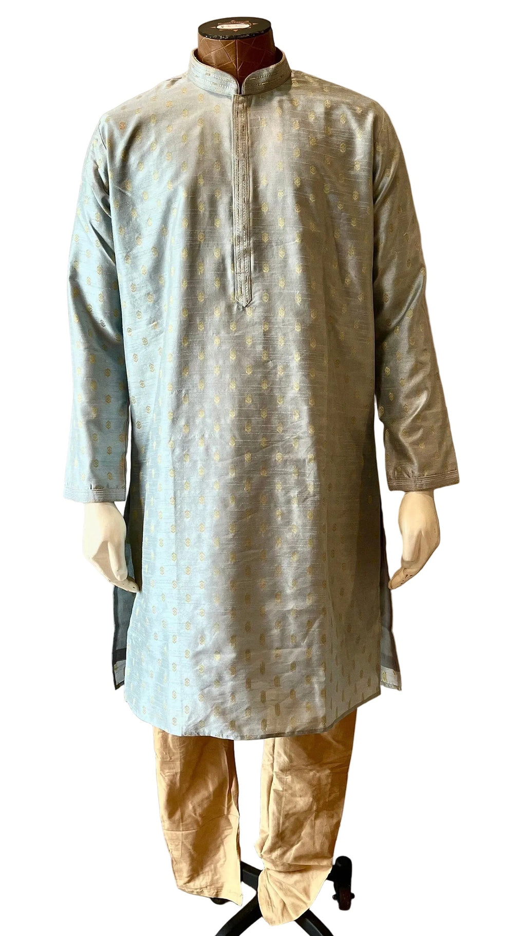 Pastel Blueish-Grey Color Kurta