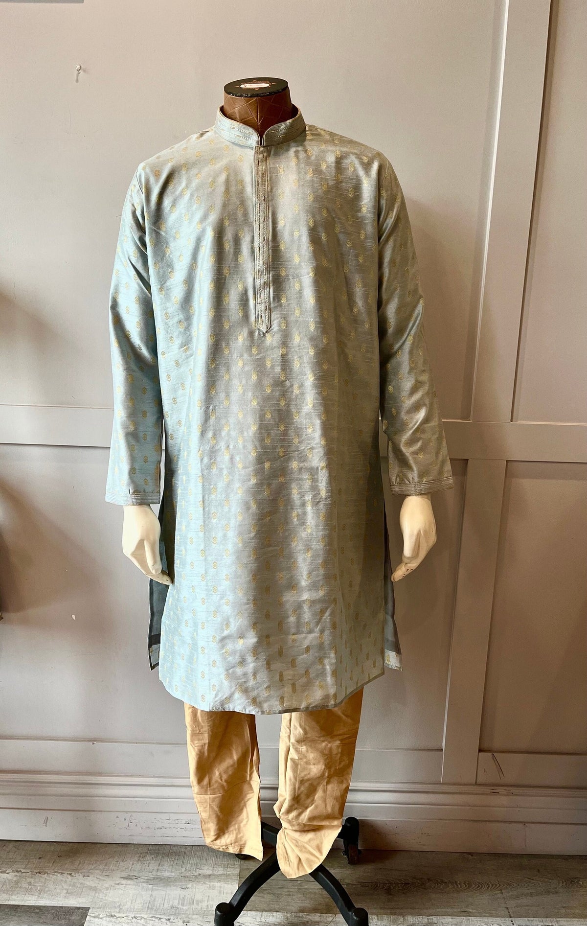 Pastel Blueish Grey Color Kurta