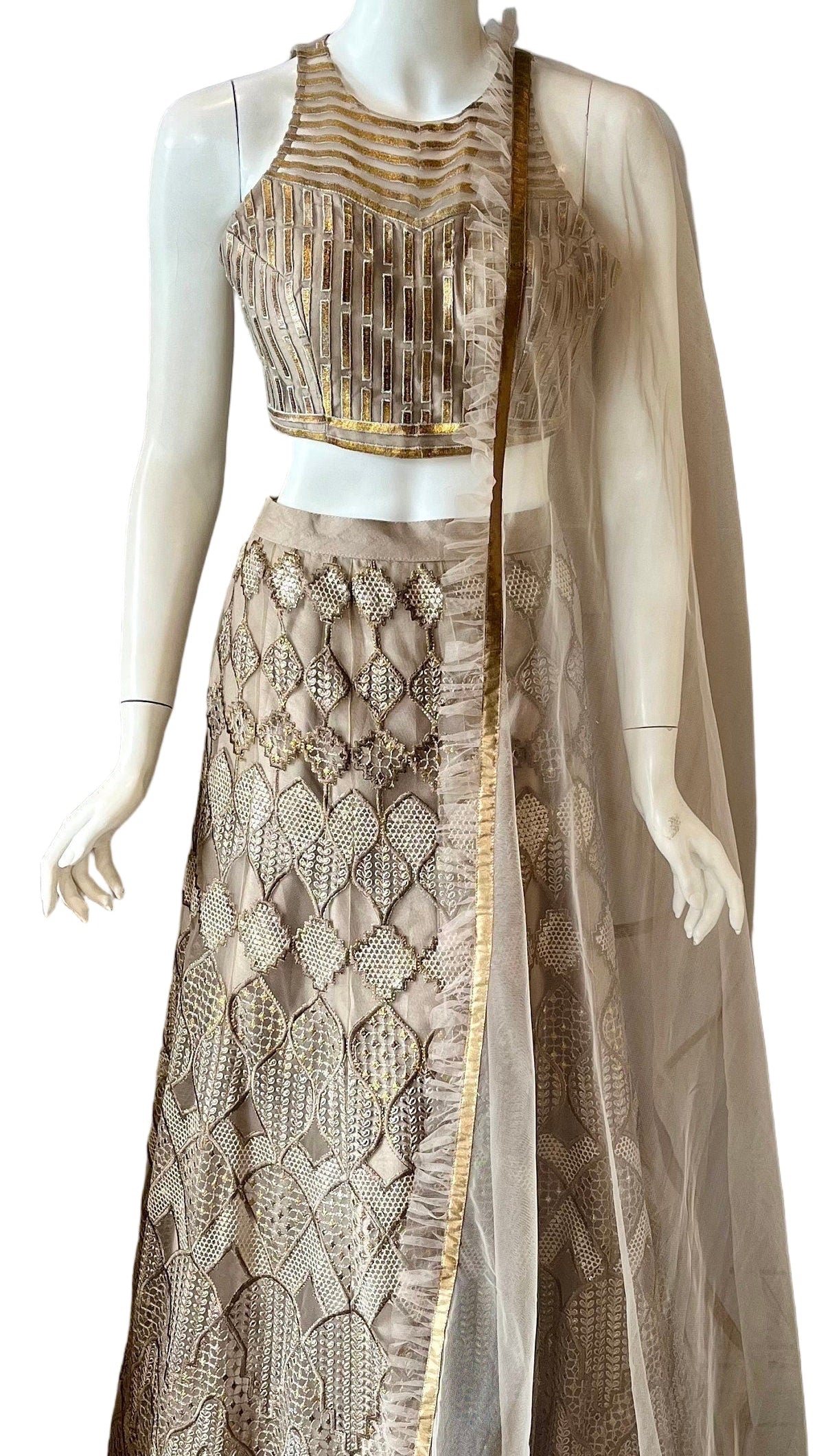 Sequin Gold Embroidered Lehnga