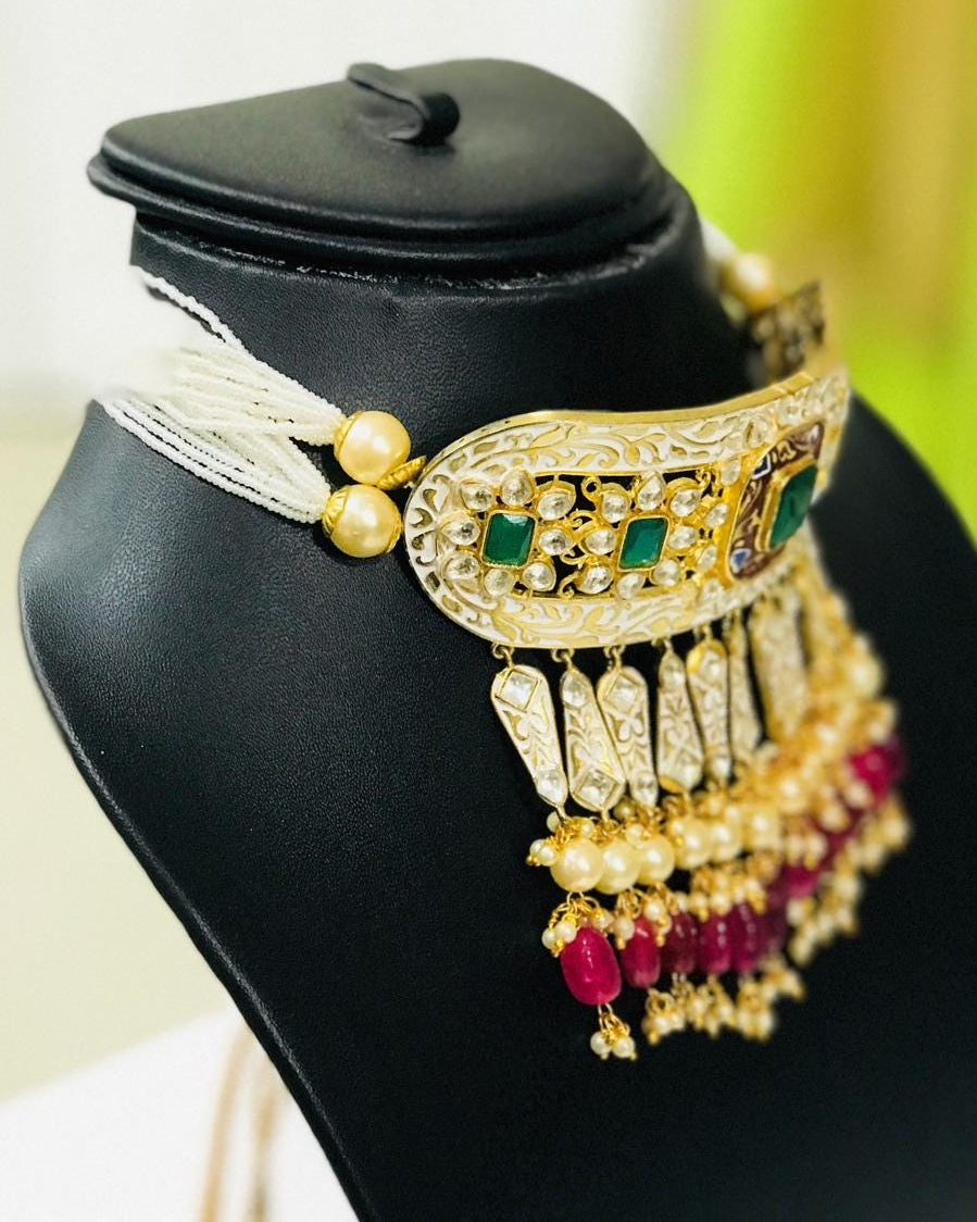 Kundan Choker Necklace Set