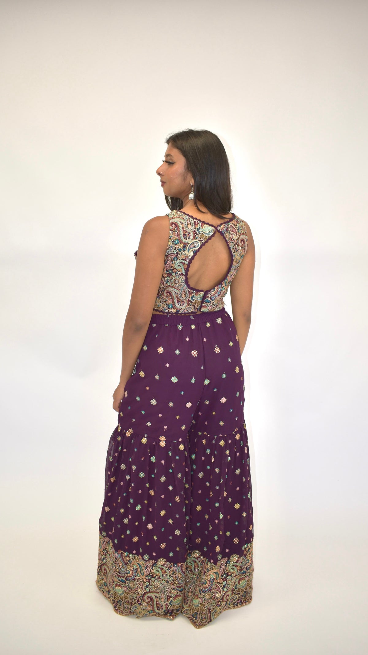 Purple Color Palazzo Set