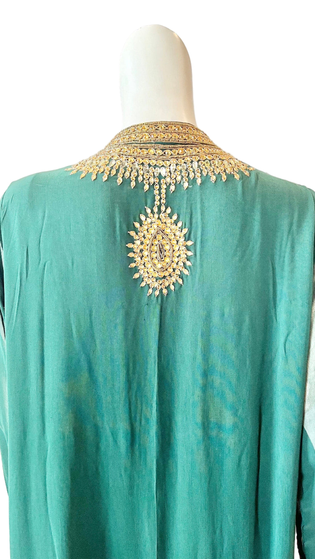 Green Georgette Gown