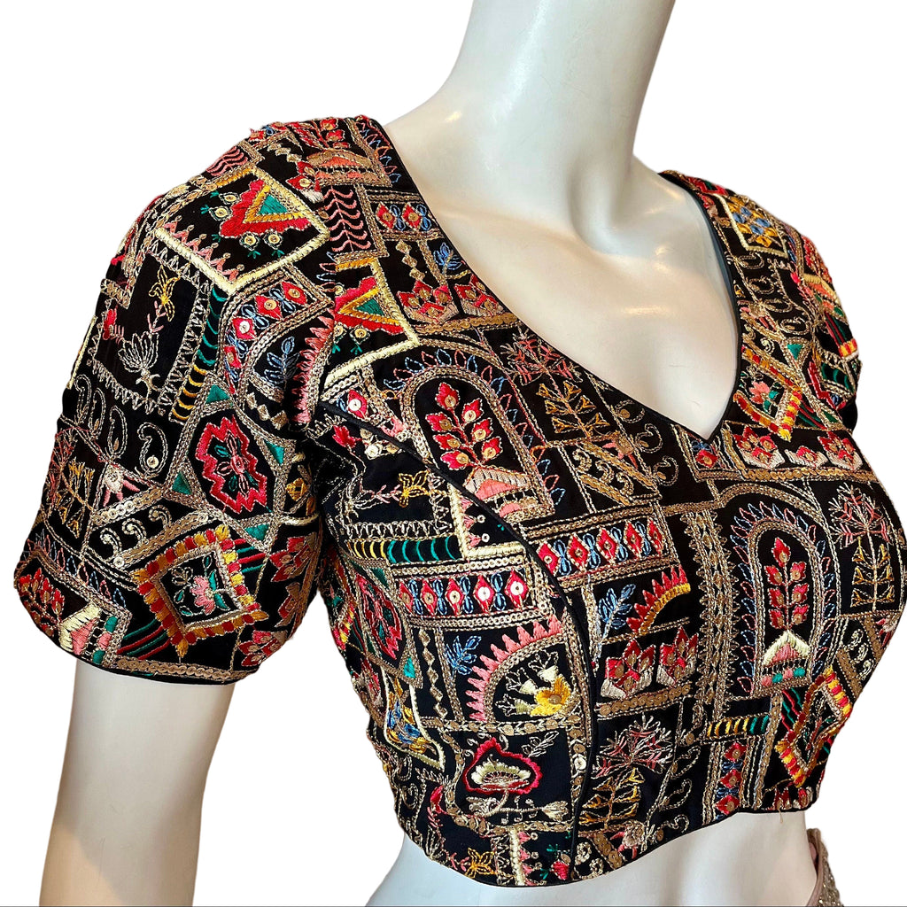 Black Embroidered Blouse
