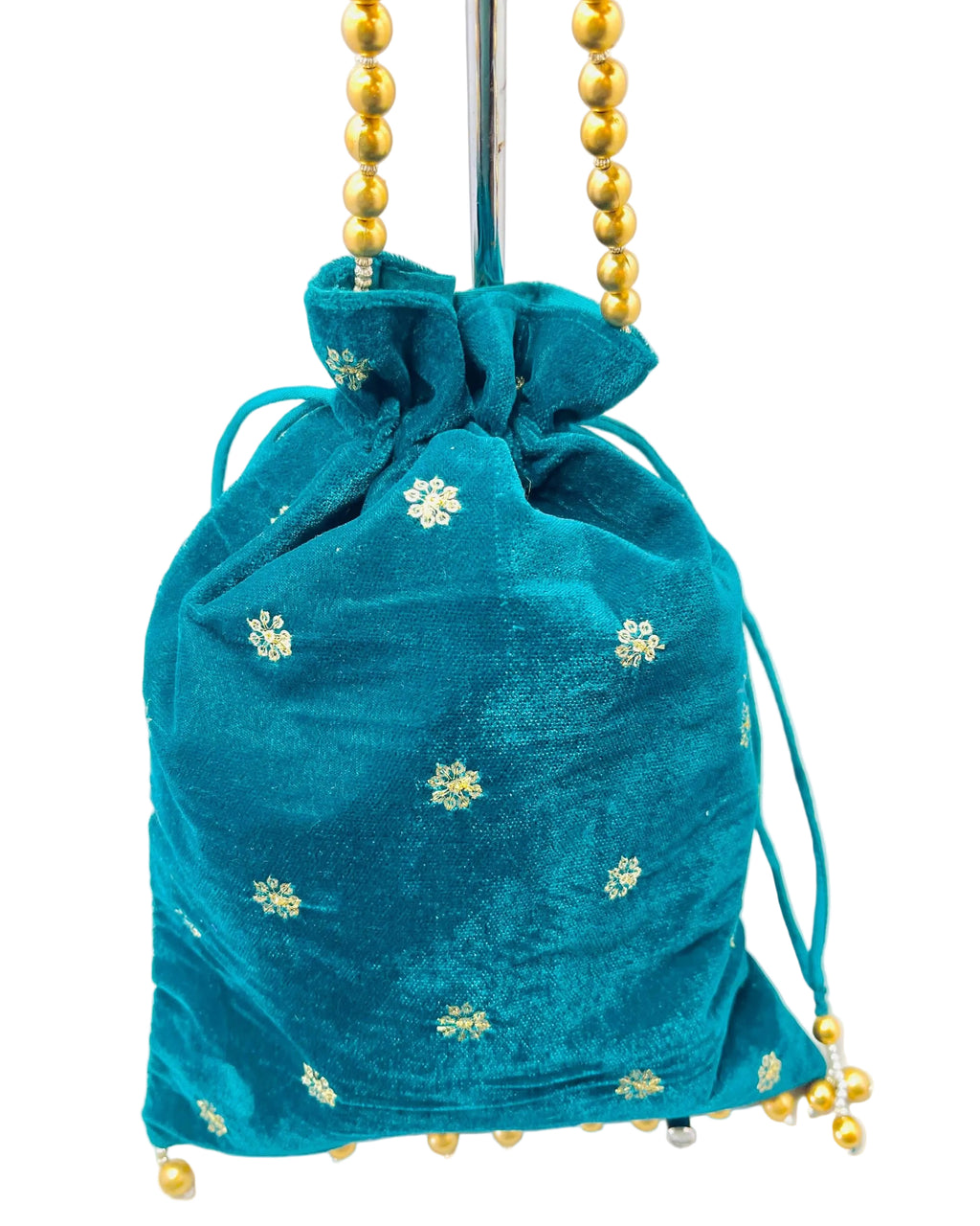 Teal Velvet Bag