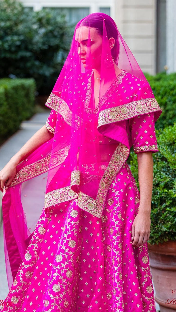 Fuchsia Bridal Lehnga Set