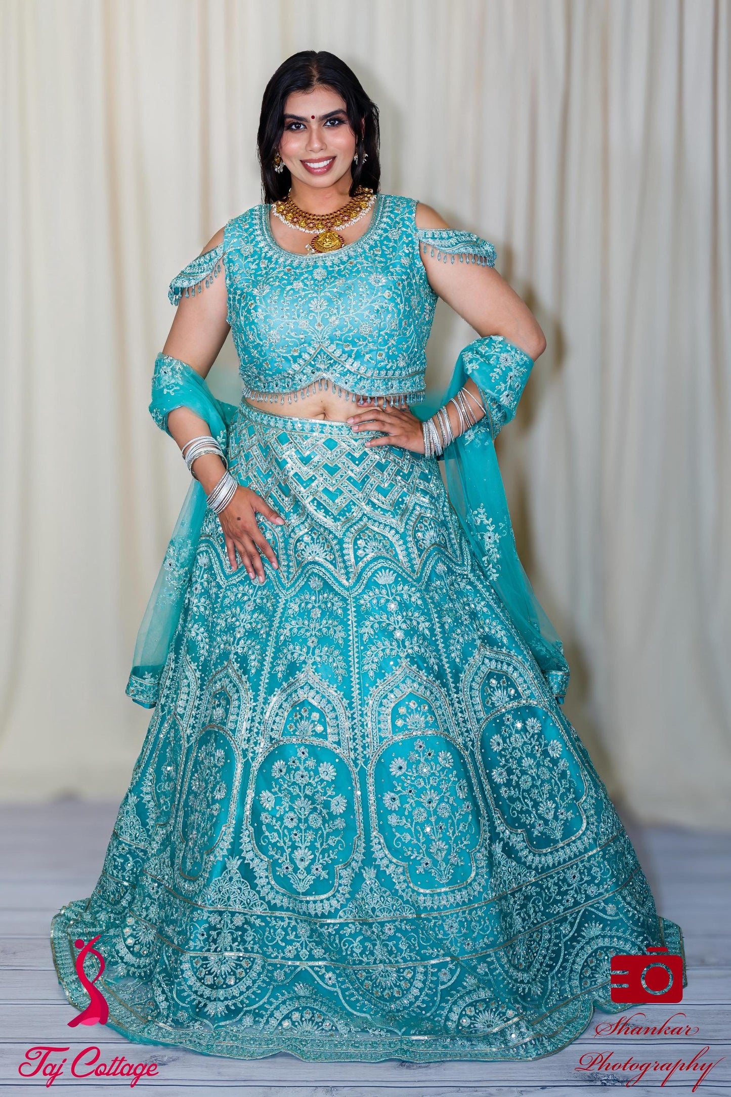 Light Turquoise Blue Lehnga