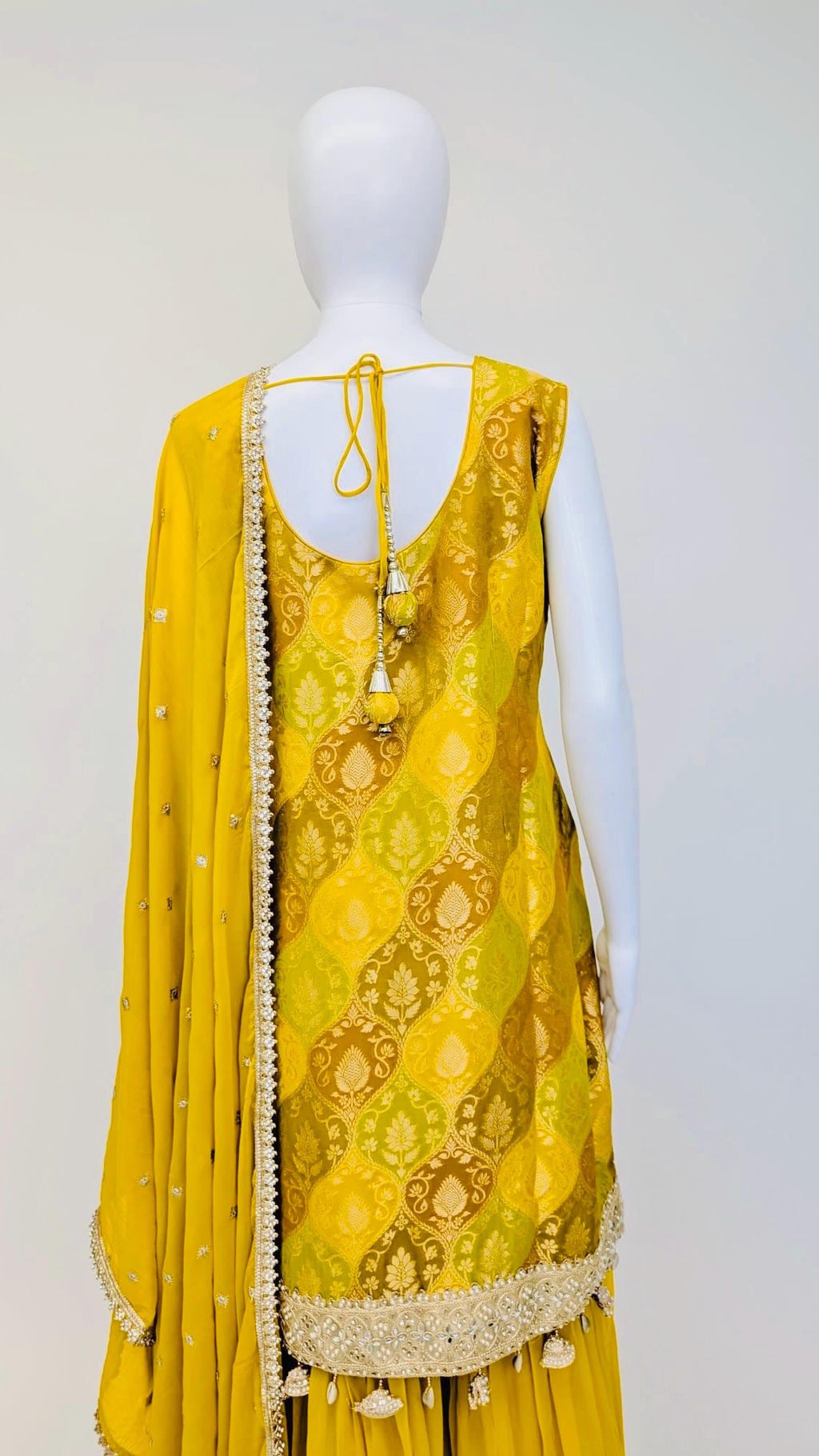 Mustard Yellow Color Sharara Suit