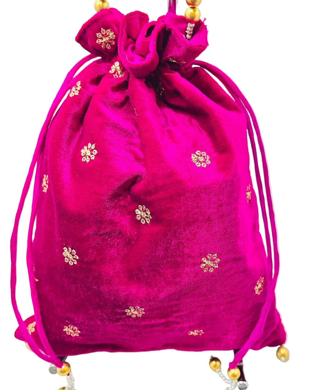 Dark Pink Velvet Bag