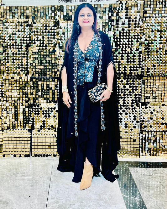 Black Dhoti Readymade Dress