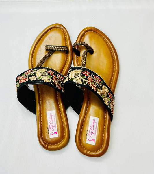 Golden Brown Color Sandals