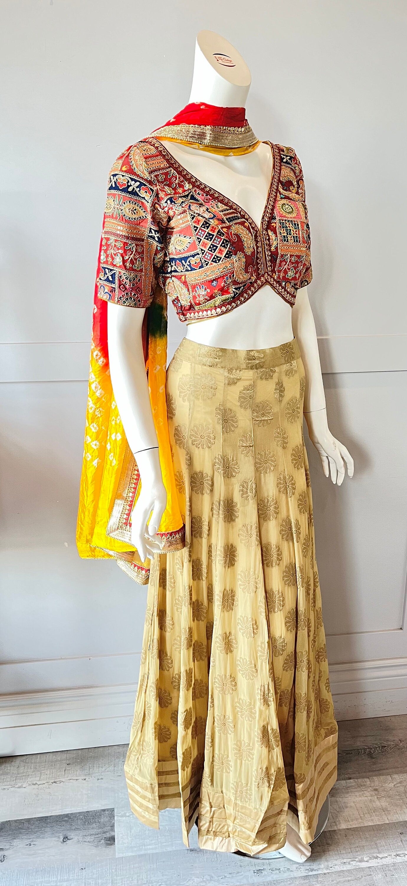 Gold & Red  Lehnga