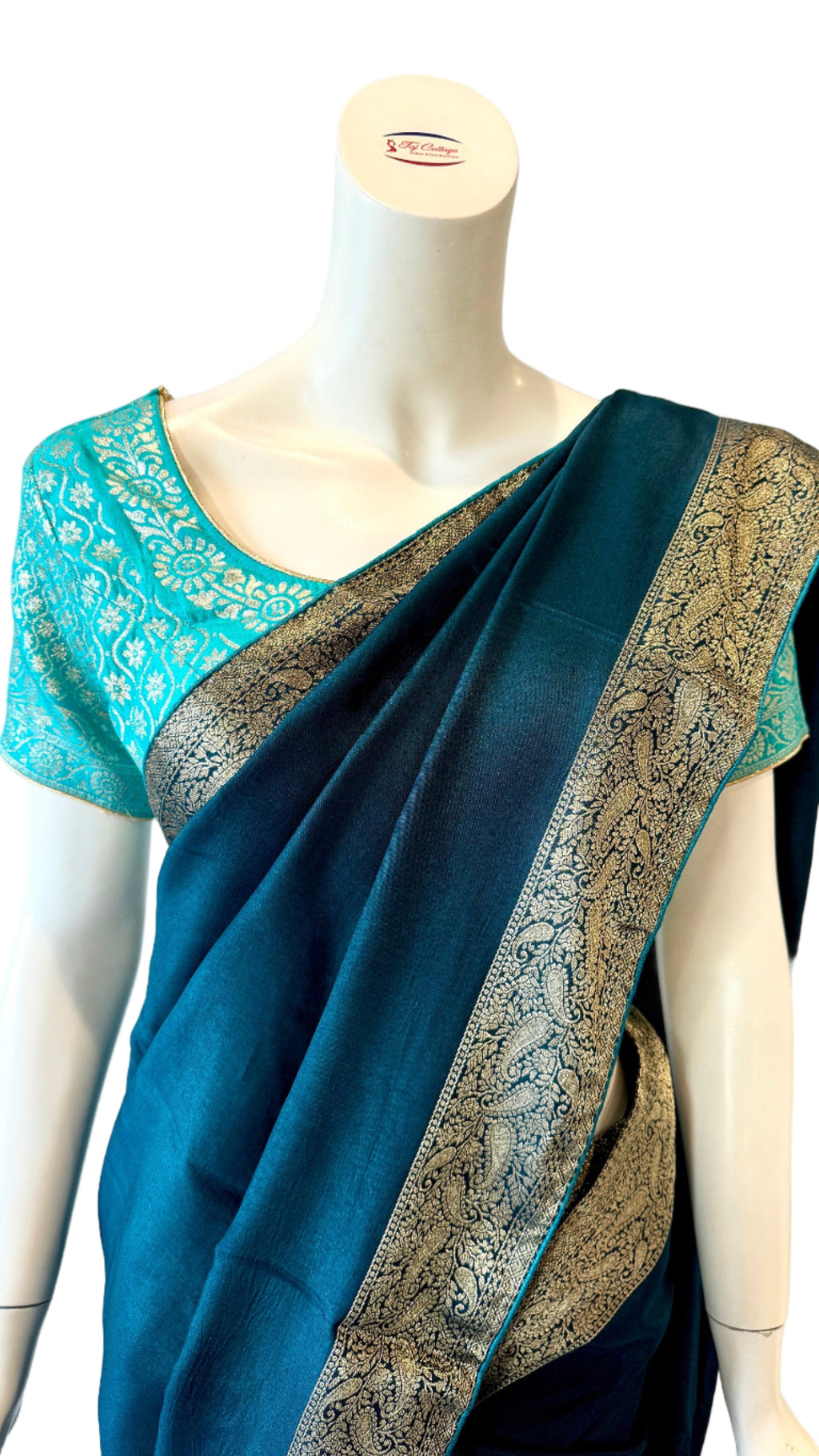 Peacock Blue Saree