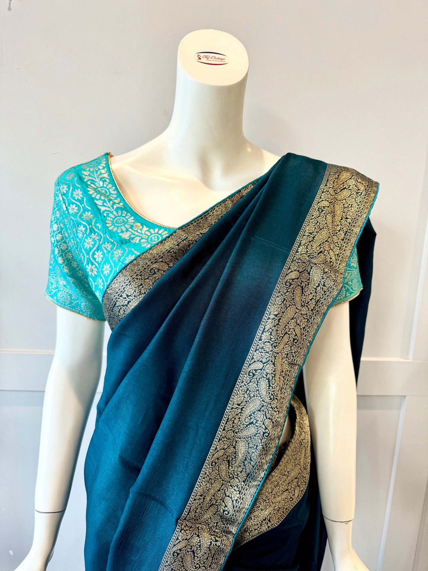 Peacock Blue Saree