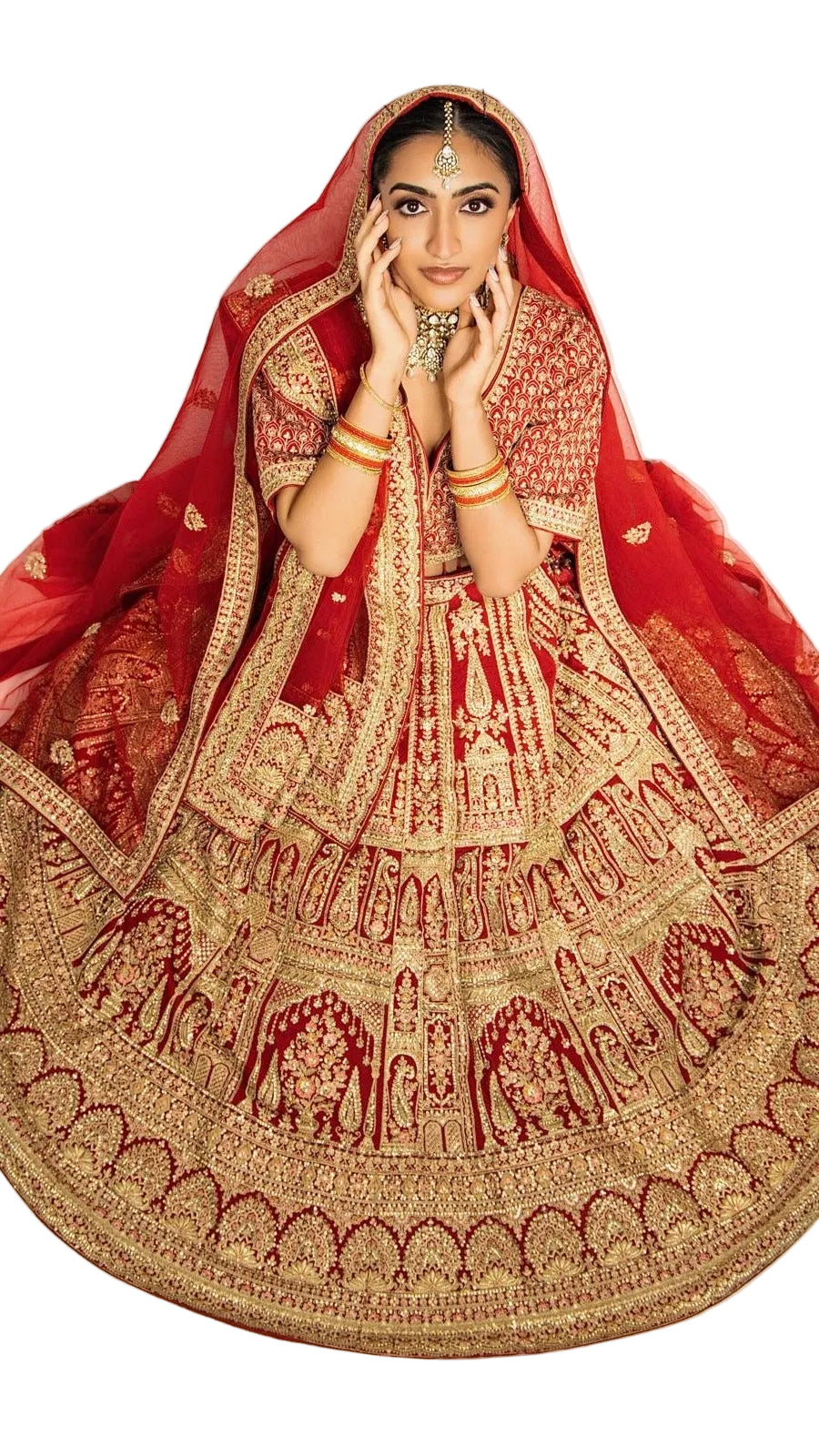 Red Color Bridal Lehnga Set