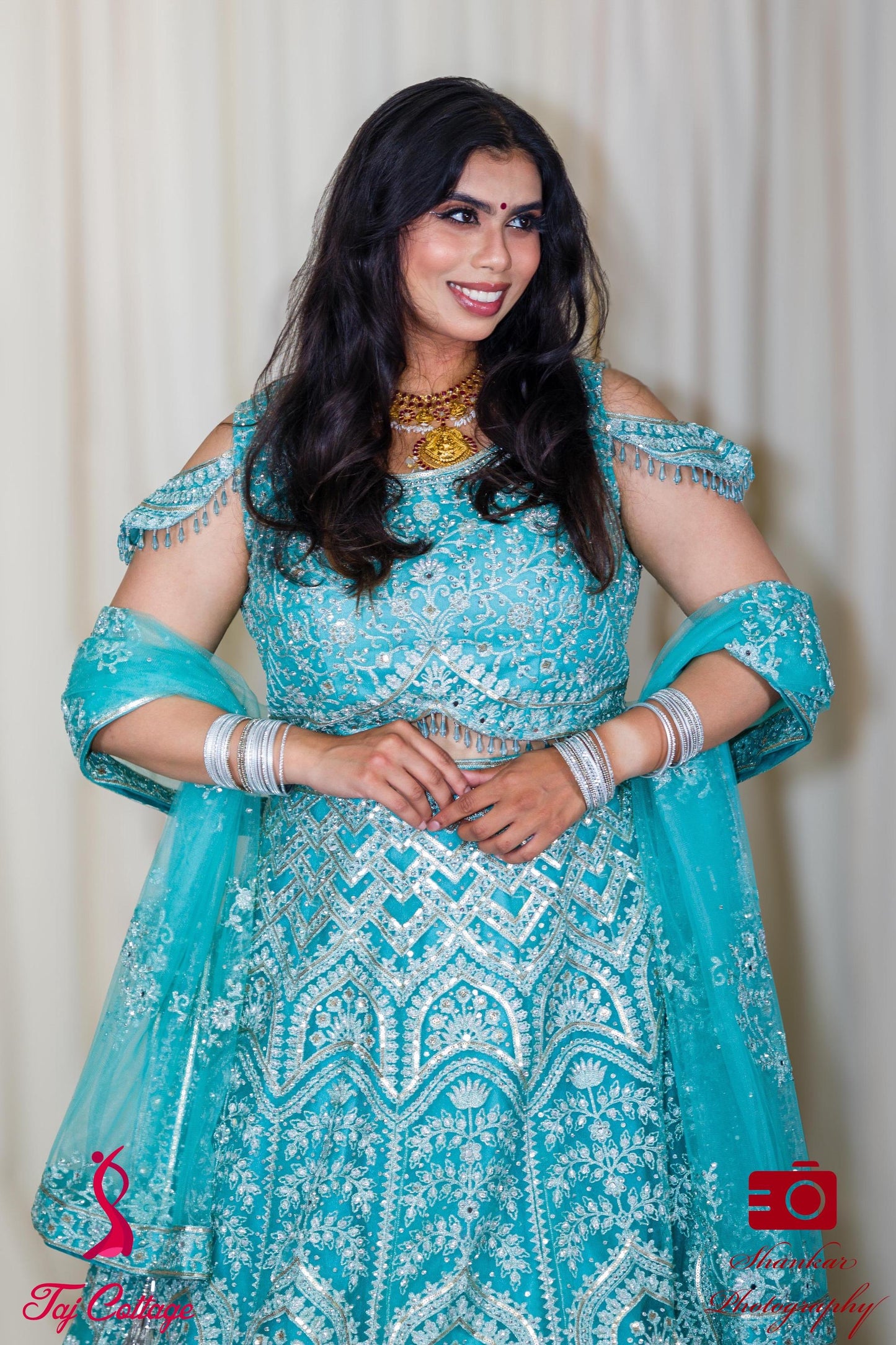 Light Turquoise Blue Lehnga