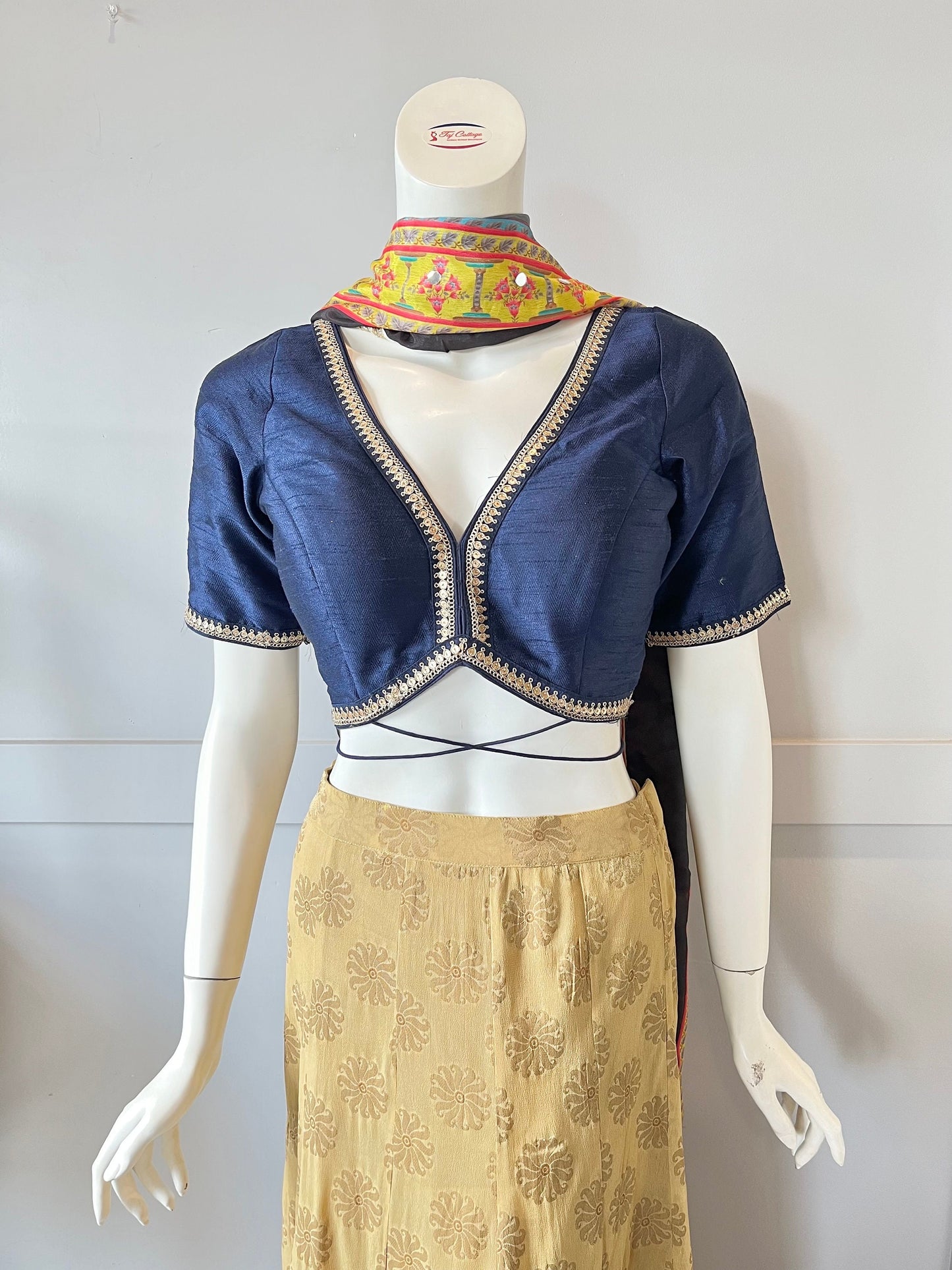 Gold & Blue  Lehnga