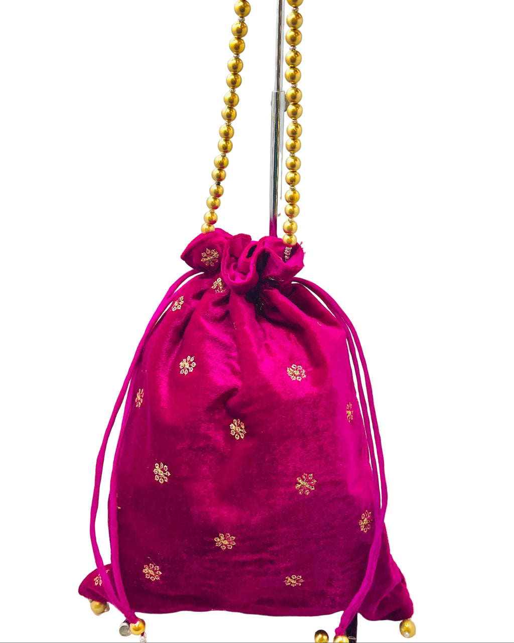 Dark Pink Velvet Bag