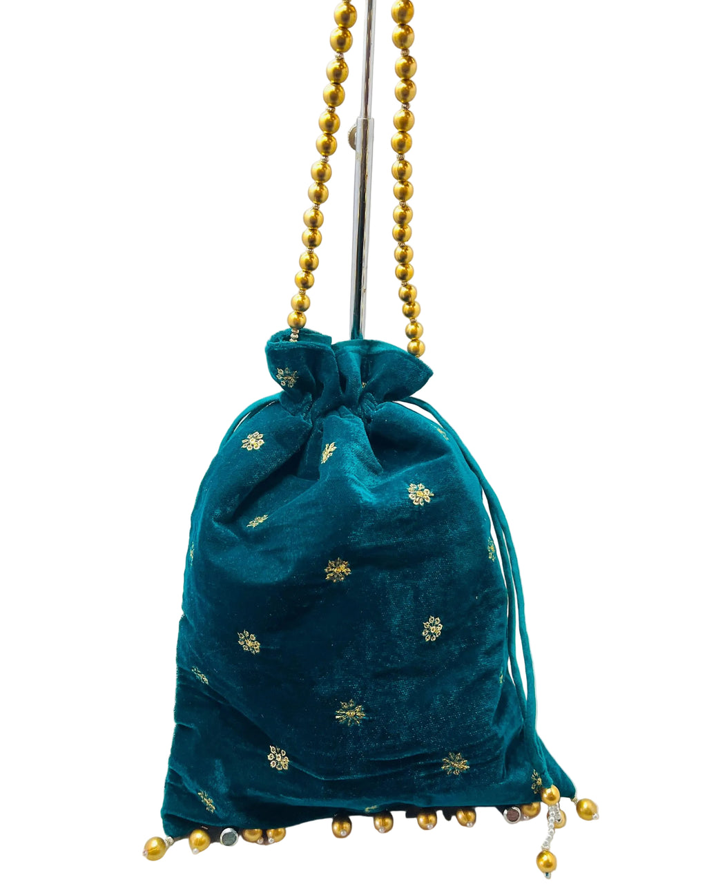 Teal Velvet Bag