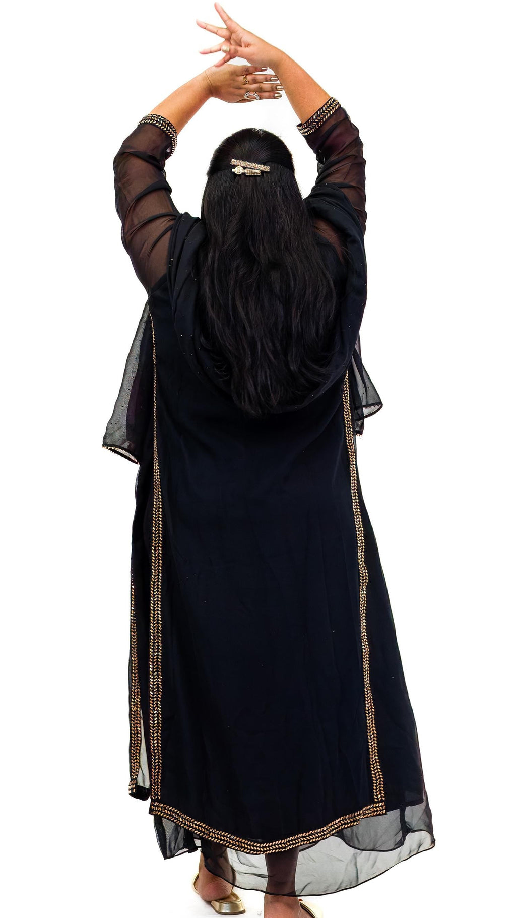 Black Georgette Embroided Gown