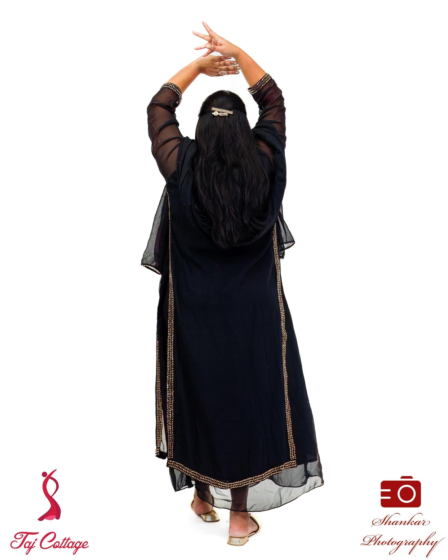 Black Georgette Gown